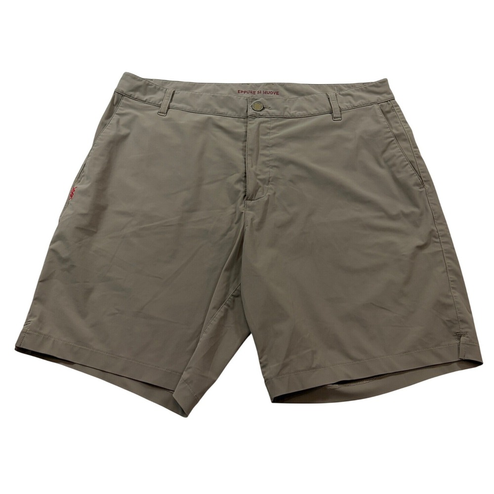 Rhone Mens Performance Shorts Size 35 Taupe Khaki Eppure Si Muove Golf Active